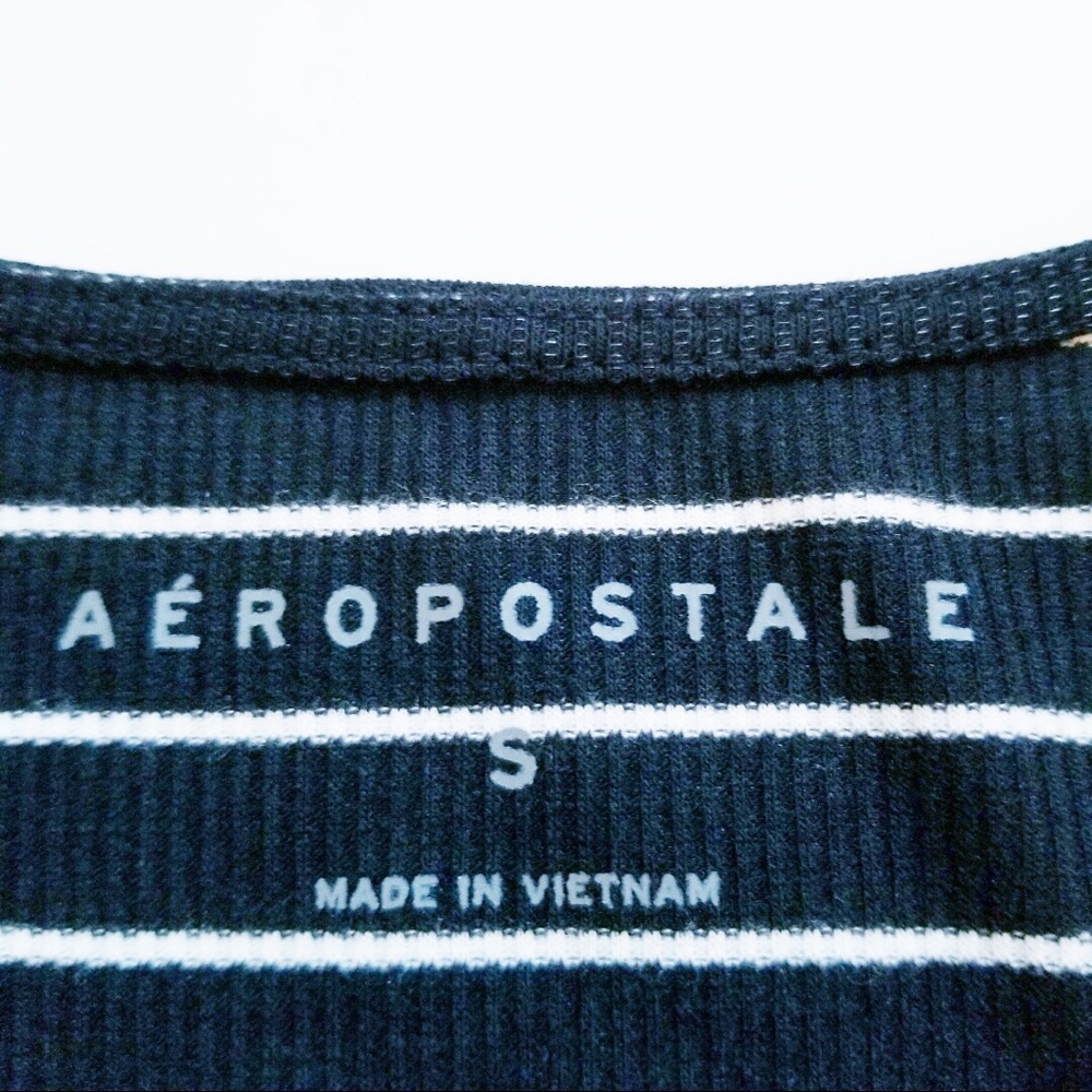 AEROPOSTALE STRIPED SHORT SLEEVE SHIRT - Picture 3 of 3